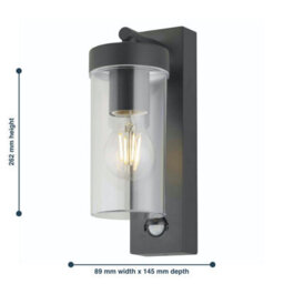 First Choice Lighting Hadron - Black Motion Sensor Outdoor Wall Light - thumbnail 6
