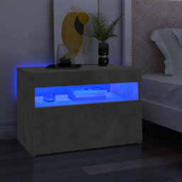 Vidaxl Tv Cabinets With Led Lights 2 Pcs Concrete Grey 60X35X40 Cm - thumbnail 6