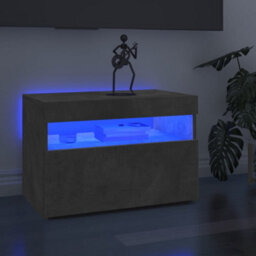 Vidaxl Tv Cabinets With Led Lights 2 Pcs Concrete Grey 60X35X40 Cm - thumbnail 1