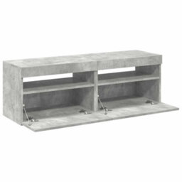 Vidaxl Tv Cabinets With Led Lights 2 Pcs Concrete Grey 60X35X40 Cm - thumbnail 7