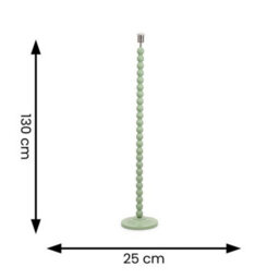 Pastel Bobbin Floor Lamp Base Living Room Free Standing  Sage Green - thumbnail 2