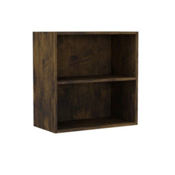 Urbn-Living Urbnliving Height 60Cm 2 Tier Wooden Storage Cabinet Side Furniture Color Rustic Brown Without Door Cupboard Bedroom Hallway - thumbnail 2