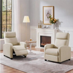 Fabric Recliner Chair Adjustable Reclining Armchair For Living Room Bedroom - thumbnail 7