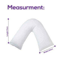 CHILIMILII Hollowfiber V Pillow Orthopedic Back Neck Maternity Support Pillow 74X34Cm - thumbnail 2