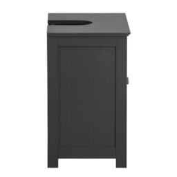 Sobuy Frg237-Dg, Under Sink Bathroom Cabinet With Adjustable Shelves Bathroom Storage Unit & Anti-Mold Louvered Door,grey - thumbnail 9