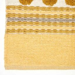 Homescapes Cotton Chenille Striped Tufted Circle Rug Grey Mustard Yellow 66 X 200Cm - thumbnail 3