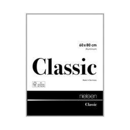 Nielsen Classic Polished Silver Aluminium Picture Frame 60X80Cm - With Float Glass And Push/turn Clips