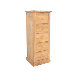 Cabinet Bits Lucca 5 Drawer Narrow Chest Of Drawers Wood Knob - thumbnail 2