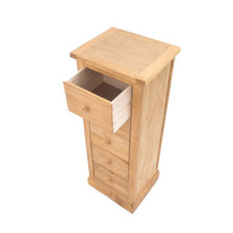 Cabinet Bits Lucca 5 Drawer Narrow Chest Of Drawers Wood Knob - thumbnail 4