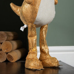 Samuel Alexander 70Cm Tall Gold Plush Santa-Saurus Dino Standing Christmas Decoration With Santa Hat - thumbnail 6