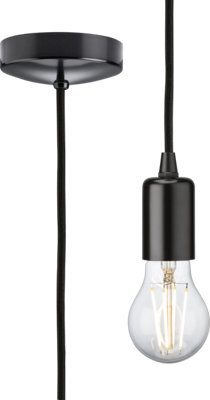 Knightsbridge 8270Lmb 1.8M Contemporary Pendant Set In A Matt Black Finish - image 1