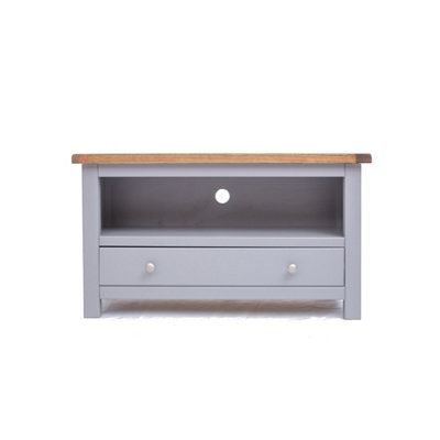 Cabinet Bits Mirano Grey 1 Drawer Tv Cabinet Chrome Knob - image 1