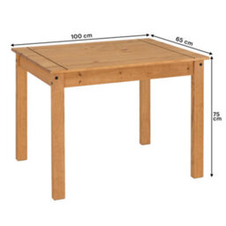 Mercers Furniture Corona Budget Dining Set Table & 4 Chairs Solid Wood Pine Wooden Small Kitchen Mexican Styling - thumbnail 8
