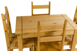 Mercers Furniture Corona Budget Dining Set Table & 4 Chairs Solid Wood Pine Wooden Small Kitchen Mexican Styling - thumbnail 3