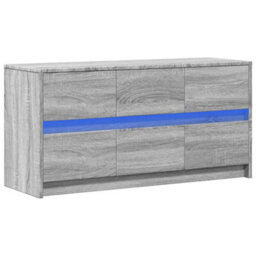 Berkfield Sturdy Tv Cabinet With Led Grey Sonoma 100X34X50 Cm Engineered Wood - thumbnail 3