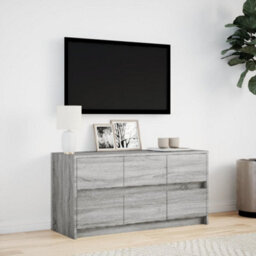 Berkfield Sturdy Tv Cabinet With Led Grey Sonoma 100X34X50 Cm Engineered Wood - thumbnail 4