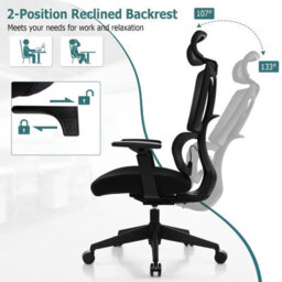 Costway Ergonomic Office Chair Adjustable Desk Chair Breathable Mesh W/ Lumbar Support - thumbnail 6