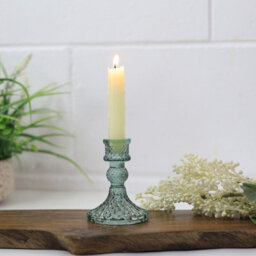 Glass Candle Holder Green Table Centerpiece Champagne Victorian Style Home Decor - thumbnail 2