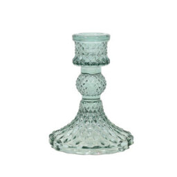Glass Candle Holder Green Table Centerpiece Champagne Victorian Style Home Decor - thumbnail 1