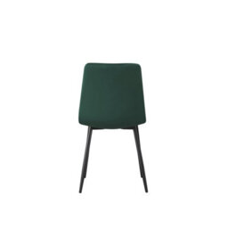 Mof Dining Chairs Set Of 6 Velvet Dining Chair With Padded Seat And Backrest, Sturdy Metal Legs Green Check - thumbnail 7