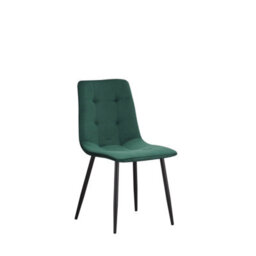 Mof Dining Chairs Set Of 6 Velvet Dining Chair With Padded Seat And Backrest, Sturdy Metal Legs Green Check - thumbnail 5