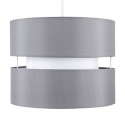 Valuelights Sophia Pair Of Small Grey 2 Tier Ceiling Light Shades (D)26Cm - thumbnail 7