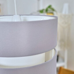 Valuelights Sophia Pair Of Small Grey 2 Tier Ceiling Light Shades (D)26Cm - thumbnail 4