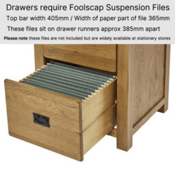 The Furniture Market Rustic Oak 2 Drawer Filing Cabinet - thumbnail 6