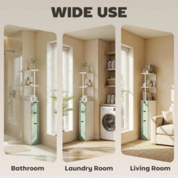 Compact Tall Bathroom Cabinet, Stylish Storage With Finish - thumbnail 5