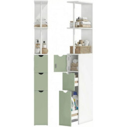 Compact Tall Bathroom Cabinet, Stylish Storage With Finish - thumbnail 1