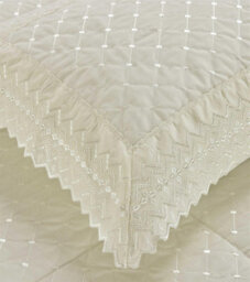 Rapport Home Richmond Ivory Pillowcase Pair Luxury Embroidered - thumbnail 2