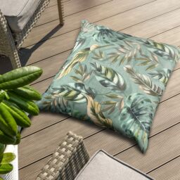 B Essentials Jungle Print Effect Indoor & Outdoor Floor Cushion (L)70Cm (W)70Cm - thumbnail 3