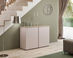 FurniComp LTD Furnicomp Lisbon 2 Door 120Cm Cashmere And Oak Sideboard - thumbnail 2