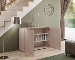 FurniComp LTD Furnicomp Lisbon 2 Door 120Cm Cashmere And Oak Sideboard - thumbnail 3