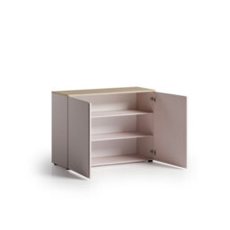 FurniComp LTD Furnicomp Lisbon 2 Door 120Cm Cashmere And Oak Sideboard - thumbnail 6
