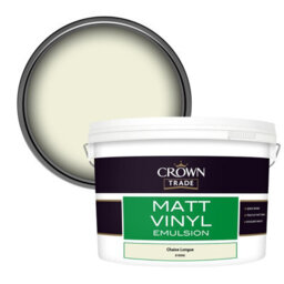 Crown Trade Vinyl Matt Walls & Ceilings Emulsion Paint Chaise Longue (D1850S) 10L