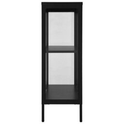 Berkfield Classic Sideboard Black 75X35X105 Cm Steel And Glass - thumbnail 4