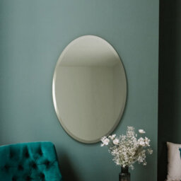 Mirroroutlet The Ovale Frameless Bevelled Oval Wall Mirror 60 X 40Cm