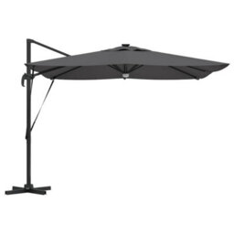Berkfield Roma Parasol With Led Strip Lights Anthracite Aluminium - thumbnail 6