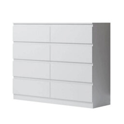 Fwstyle Carlton White 8 Drawer Chest Of Drawers Scratch Resistant (H) 99Cm (W) 110Cm (D) 40Cm - thumbnail 5