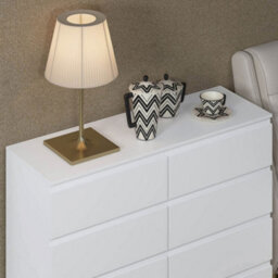 Fwstyle Carlton White 8 Drawer Chest Of Drawers Scratch Resistant (H) 99Cm (W) 110Cm (D) 40Cm - thumbnail 3