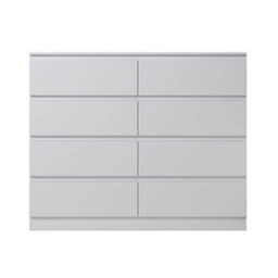 Fwstyle Carlton White 8 Drawer Chest Of Drawers Scratch Resistant (H) 99Cm (W) 110Cm (D) 40Cm - thumbnail 6