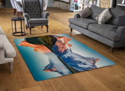 Benjamin Tate Design Fantastic Evening Panorama Of Bachalp Lake Designer Special Soft Home Rug - thumbnail 2