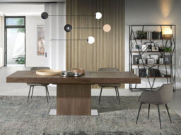 Angel Cerda Modern Rectangular Walnut Extending Dining Table For Elegant Dining Rooms - thumbnail 6