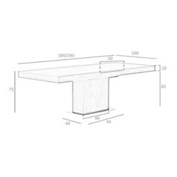Angel Cerda Modern Rectangular Walnut Extending Dining Table For Elegant Dining Rooms - thumbnail 7