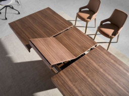 Angel Cerda Modern Rectangular Walnut Extending Dining Table For Elegant Dining Rooms - thumbnail 4