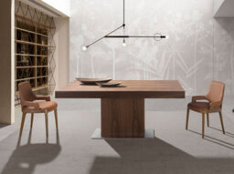Angel Cerda Modern Rectangular Walnut Extending Dining Table For Elegant Dining Rooms - thumbnail 2