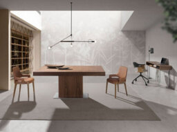 Angel Cerda Modern Rectangular Walnut Extending Dining Table For Elegant Dining Rooms - thumbnail 3