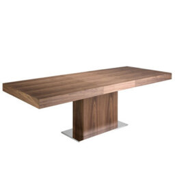 Angel Cerda Modern Rectangular Walnut Extending Dining Table For Elegant Dining Rooms - thumbnail 1