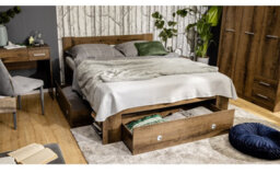 Impact Furniture 3X Underbed Bed Storage Drawers For Double Bed Dark Oak Wood Effect  Nepo - thumbnail 8